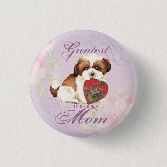 Shih Tzu Heart Mamma Knapp (Framsida)