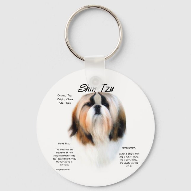 Shih Tzu-historikdesign Nyckelring (Framsida)
