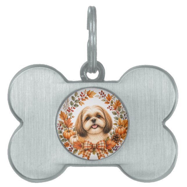 Shih Tzu Höstkrans ID-bricka Husdjur (Framsidan)