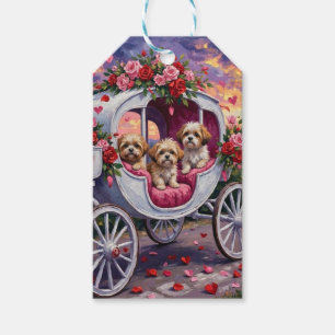 Shih Tzu Hund Alla Hjärtans Dag Presentetikett