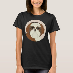 Shih Tzu Hund Ansikte T Shirt