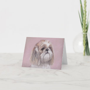Shih tzu Hund Art Note Card Kort