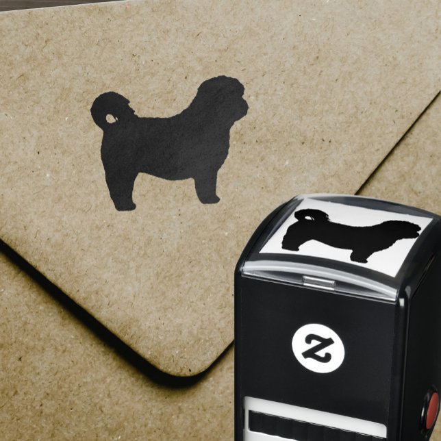 Shih Tzu Hund aveln Silhouette Självfärgande Stämpel (Skapare uppladdad)