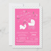 Shih Tzu Hund Baby Shower Rosa Girl