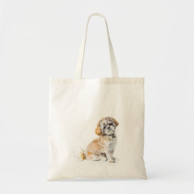 Shih Tzu Hund Bag Tygkasse (Framsidan)