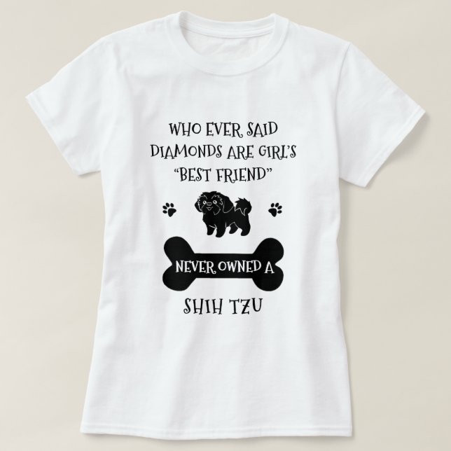Shih Tzu-Hund bästa vän T Shirt (Design framsida)