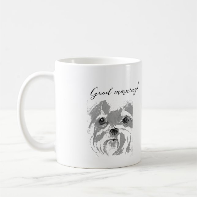 Shih Tzu Hund Coffee Mugg (Vänster)