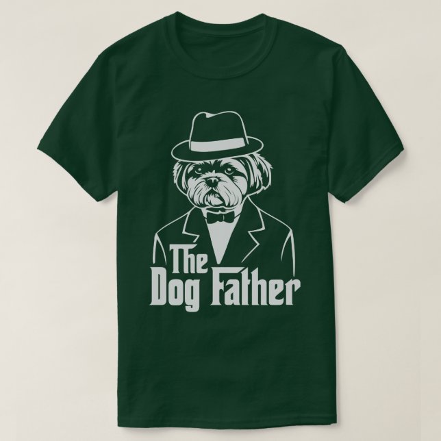 Shih Tzu Hund DogFather Funny Pet 1 T Shirt (Design framsida)