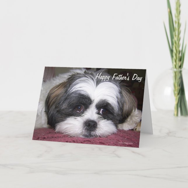 Shih Tzu Hund Fars dag Kort (Framsida)