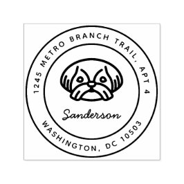 Shih Tzu Hund Frimärke Self-Inking Självfärgande Stämpel