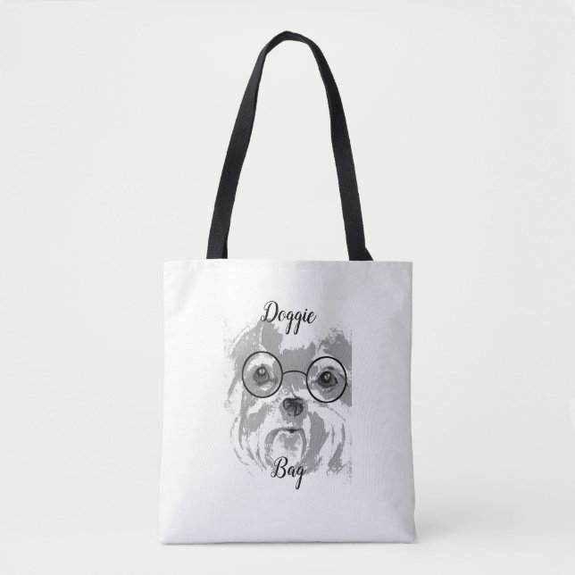 Shih Tzu Hund Glasses Tygkasse (Framsida)