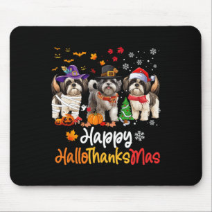 Shih Tzu Hund Halloween jul Lycklig HalloTack Musmatta