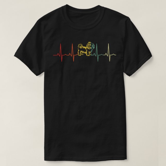 Shih Tzu Hund Heartslag 2 T Shirt (Design framsida)