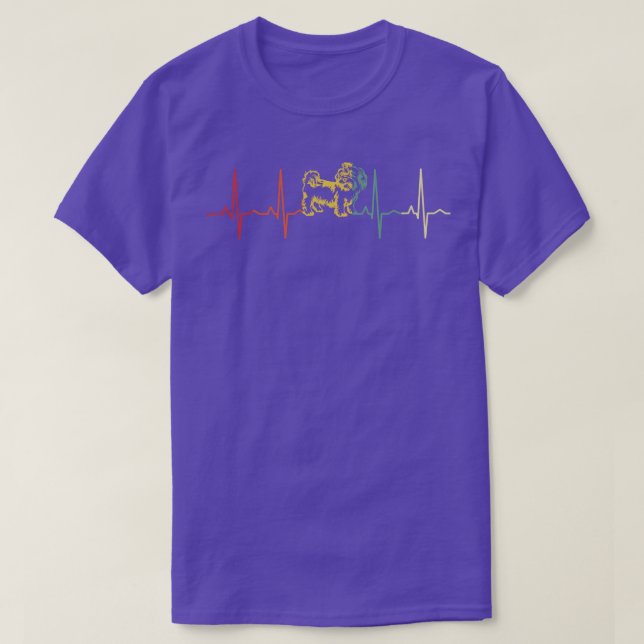 Shih Tzu Hund Heartslag 2 T Shirt (Design framsida)