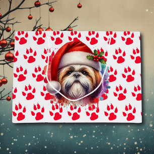 Shih Tzu Hund i jultomten