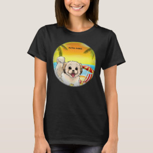 Shih Tzu Hund in Bech Aloha Hawai T Shirt