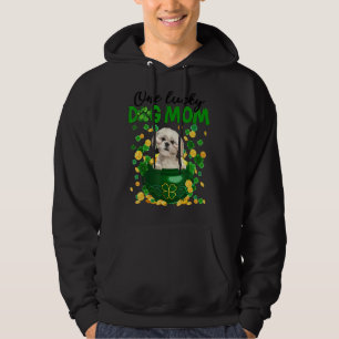 Shih Tzu Hund Irish Grönt Shamrock St Patrick S Hoodie