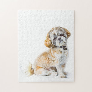 Shih Tzu Hund Jigszle Puzzle Pussel