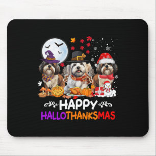 Shih Tzu Hund jul Lycklig Hallothankmas Thanksg Musmatta