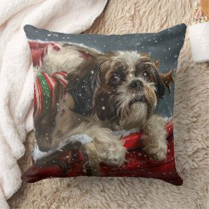 Shih Tzu Hund julafton Kudde