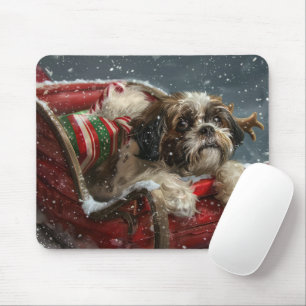 Shih Tzu Hund julafton Musmatta