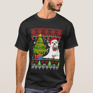 Shih Tzu Hund, julrenar Träd Julafton Hund 2020 T Shirt
