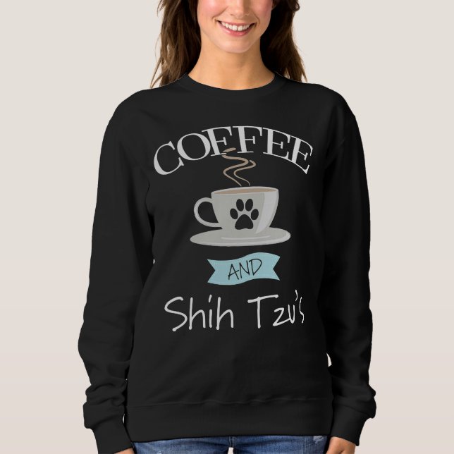 Shih Tzu Hund-kaffe och Shih Tzus T Shirt (Framsida)