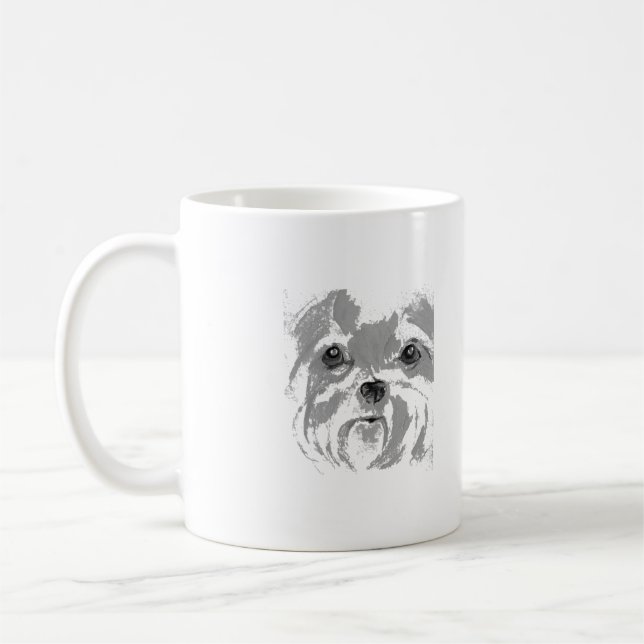 Shih Tzu Hund Kaffemugg (Vänster)