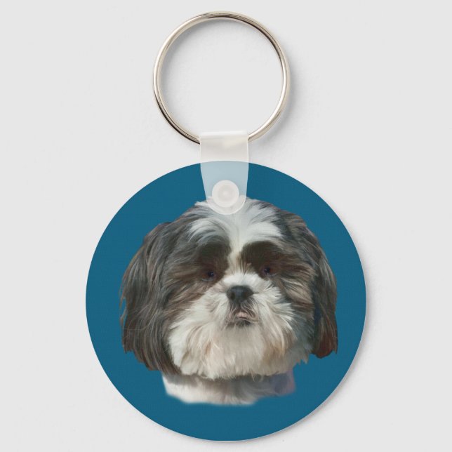 Shih Tzu Hund Keychain Nyckelring (Framsida)