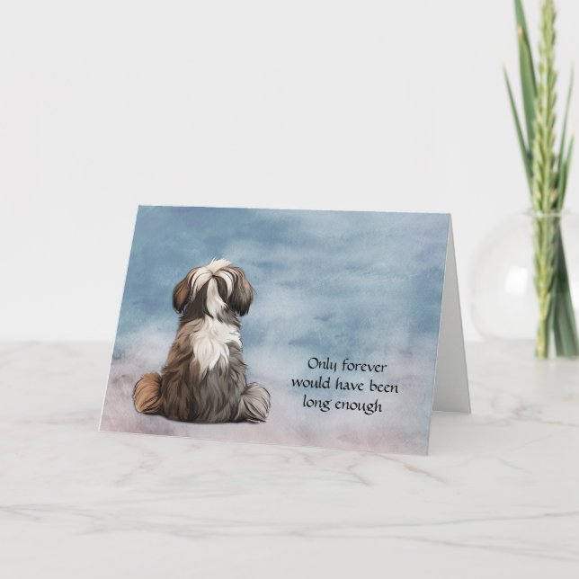 Shih Tzu Hund Loss Sympathy Card Helgkort (Framsida)