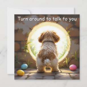 Shih Tzu hund - med Familj Namn Julkort