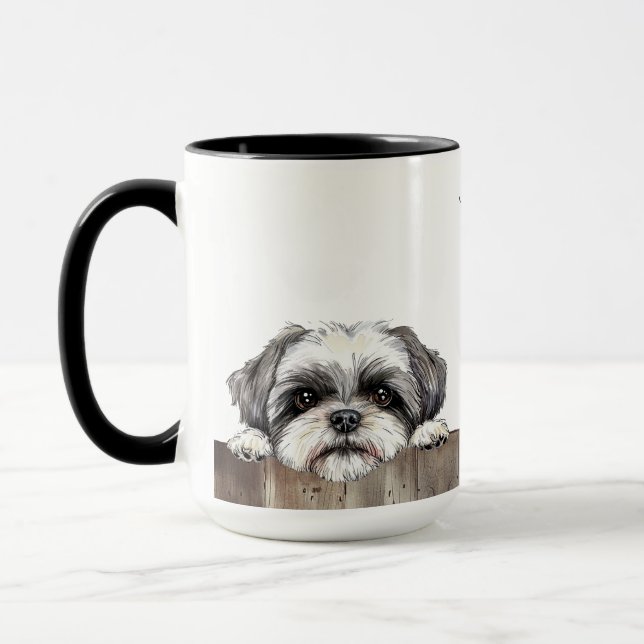 Shih Tzu Hund Mugg (Vänster)