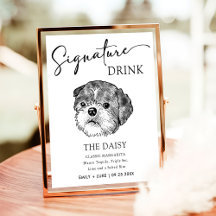 Shih Tzu Hund Namnteckning Drink-tecken