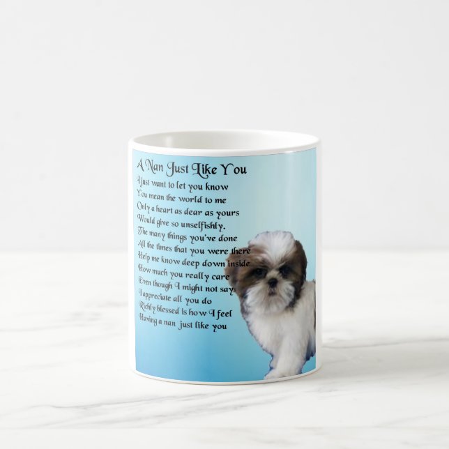 Shih Tzu hund - Nan dikt Kaffemugg (Center)
