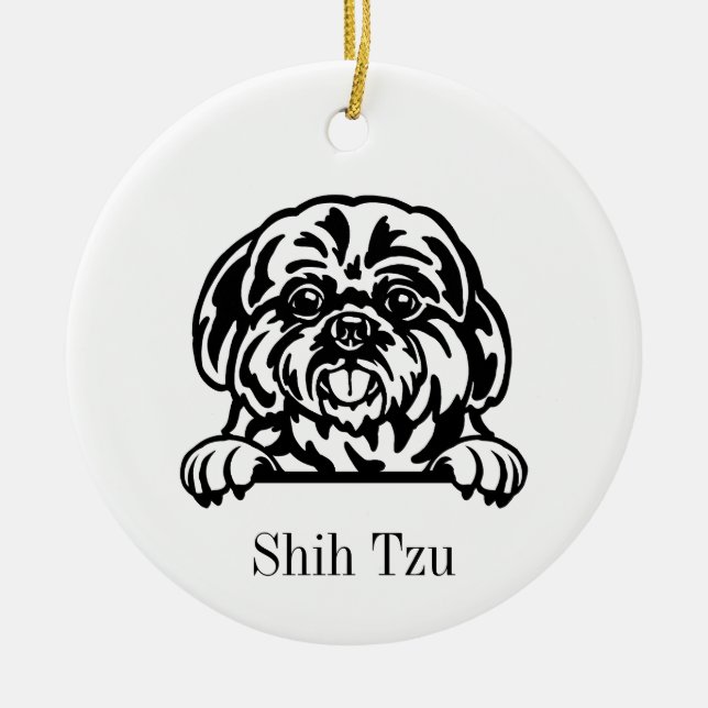 Shih Tzu hund ornament (Framsidan)