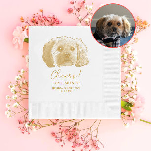 Shih Tzu Hund Personlig Cheers Napkins Pappersservett