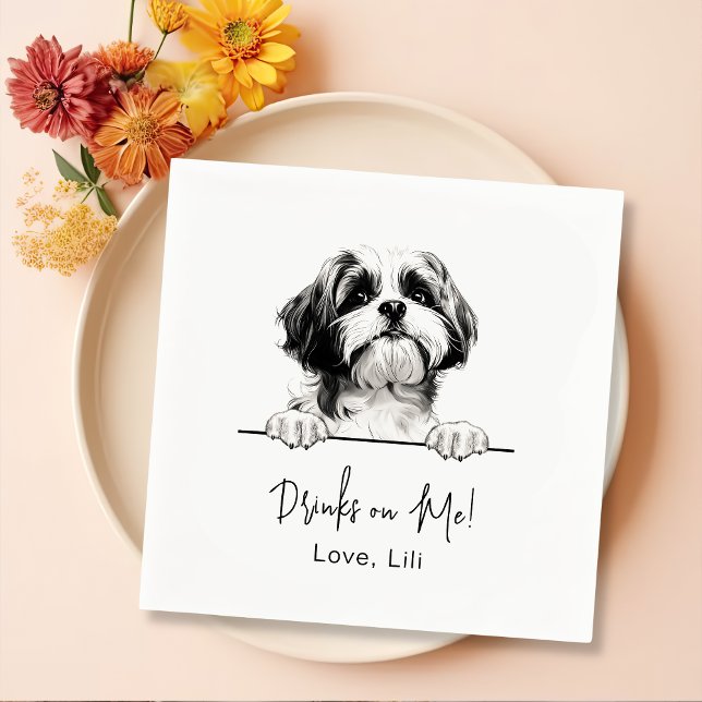 Shih Tzu Hund Personlig drar på mig Pappersservett (Skapare uppladdad)