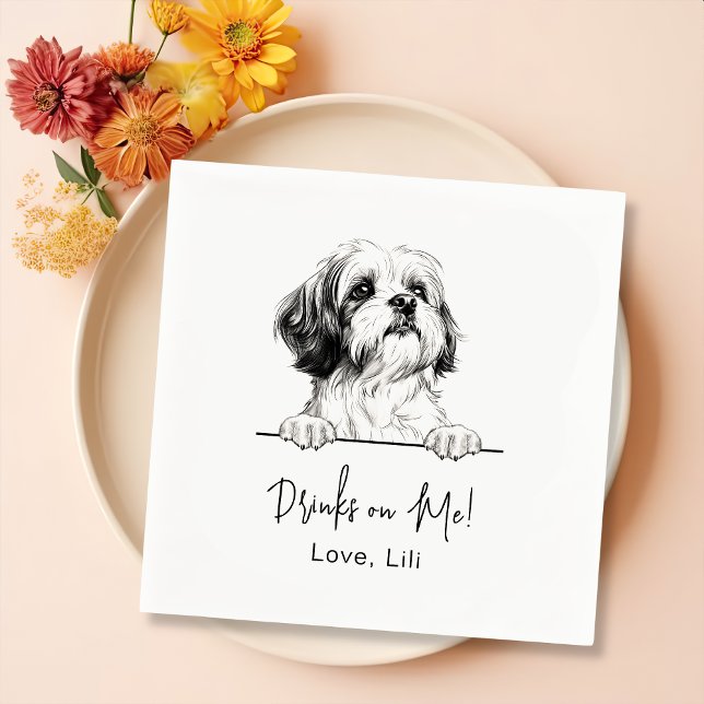 Shih Tzu Hund Personlig drar på mig Pappersservett (Skapare uppladdad)