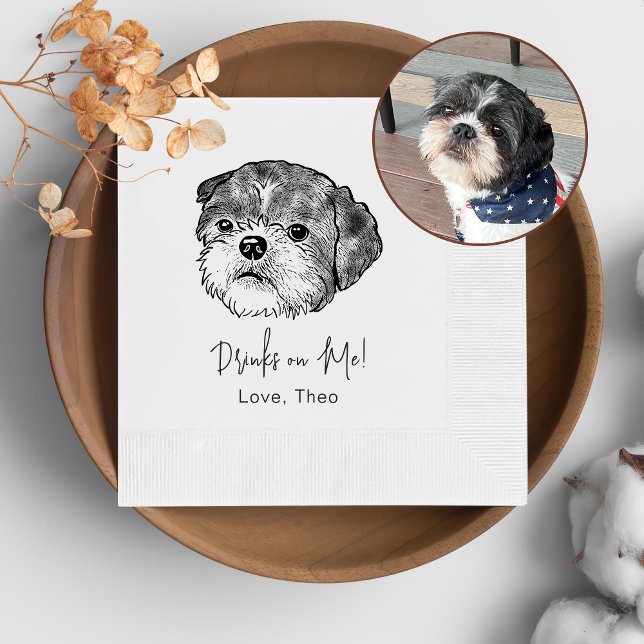 Shih Tzu Hund Personlig dricker på mig Pappersservett (Skapare uppladdad)