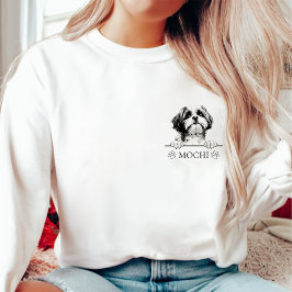 Shih Tzu Hund Personlig Hand Teckning T Shirt
