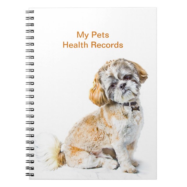 Shih Tzu Hund Pet Health Record - anteckningsbok (Framsidan)