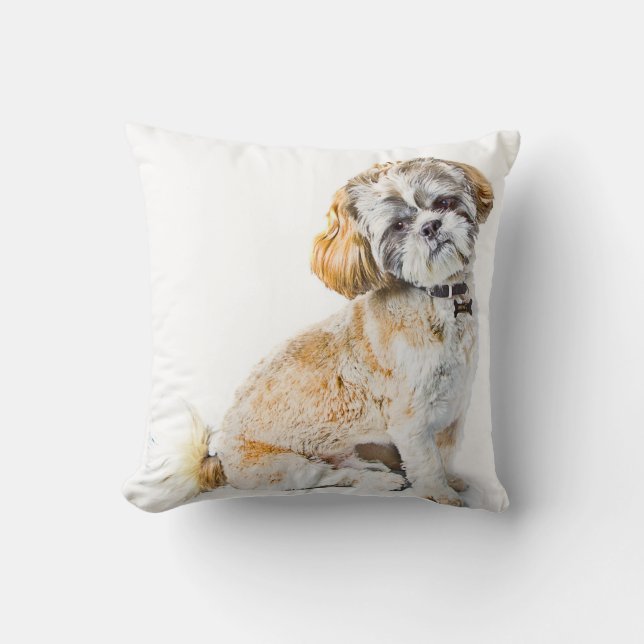 Shih Tzu Hund Pillow/Cushion Kudde (Framsida)