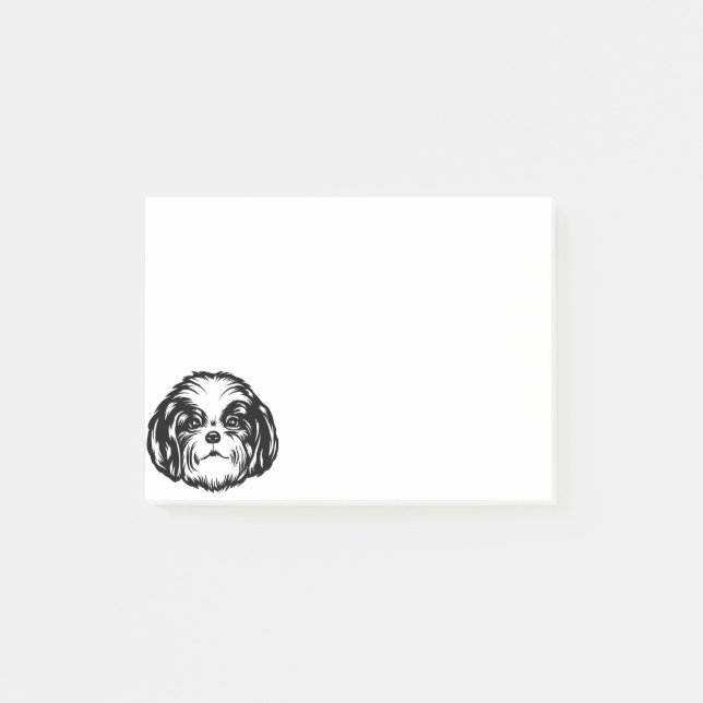 Shih Tzu Hund Post-it Block (Framsida)