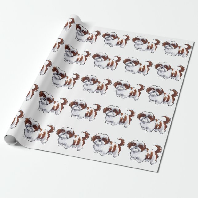Shih Tzu Hund Presentpapper (Utrullad)