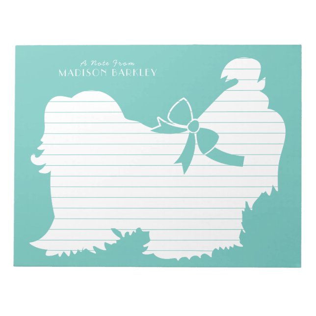 Shih-Tzu Hund Puppy Long Hair Anteckningsblock (Framsida)