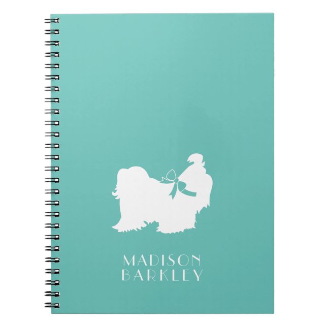 Shih-Tzu Hund Puppy Long Hair Anteckningsbok (Framsidan)