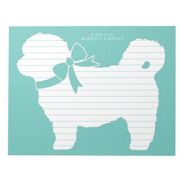 Shih Tzu Hund Puppy Nalle Kort Hair Anteckningsblock (Framsida)