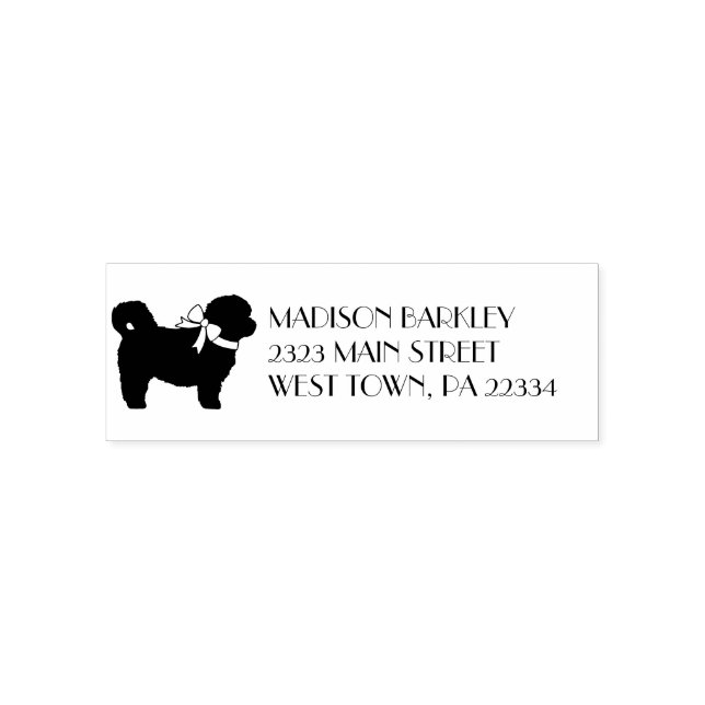 Shih Tzu Hund Puppy Nalle Kort Hair Självfärgande Stämpel (Design)