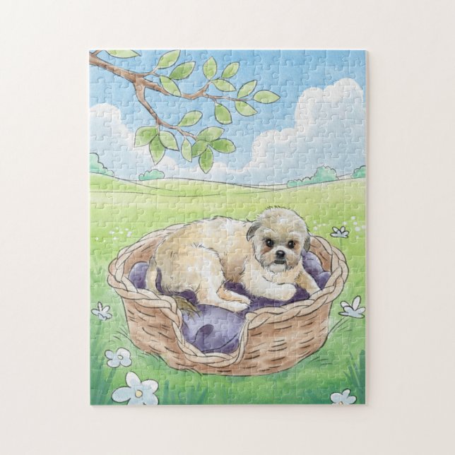 Shih tzu hund puzzle pussel (Vertikal)