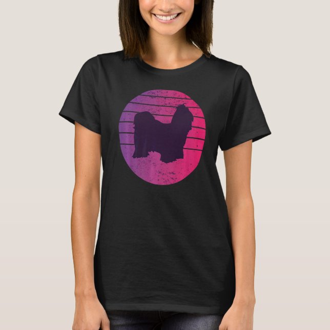 Shih Tzu Hund Retro 12 T Shirt (Framsida)